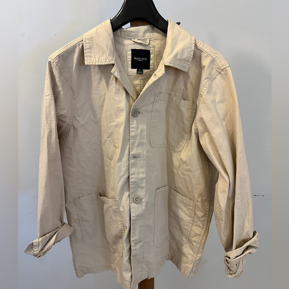 Brave Soul Light Chore Coat Stone